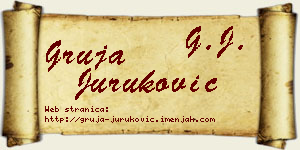 Gruja Juruković vizit kartica
